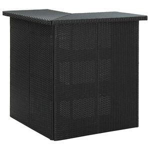vidaXL Bar Table | Black | PE rattan, steel | medium | Bar Table | Modern