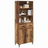 vidaXL Highboard Old Wood 69.5 x 34 x 180 cm Engineered Wood