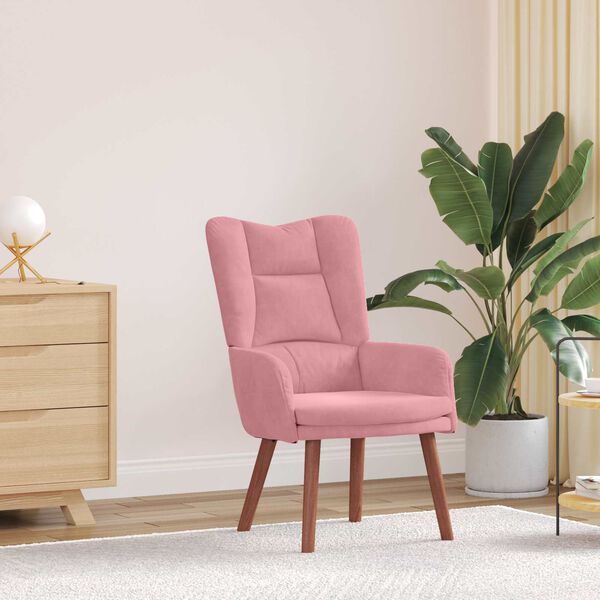 vidaXL Armchair Pink 63 x 67 x 94 cm Velvet