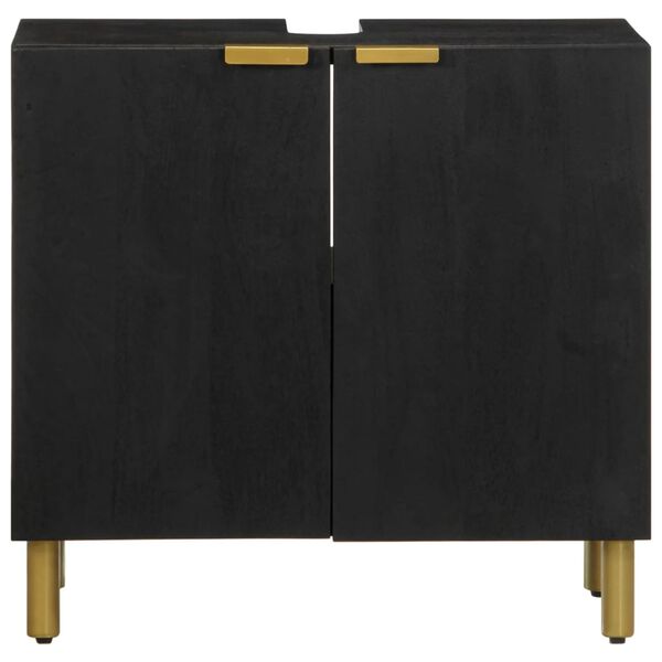 vidaXL Bathroom Sink Cabinet Black 62x33x58 cm Engineered Wood