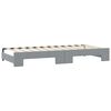 vidaXL Daybed with Trundle&Drawers without Mattress Light Grey 90x190 cm Single