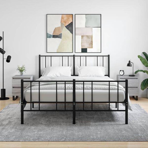 vidaXL Bedside Cabinets 2 pcs Grey Sonoma 40x35x50 cm Engineered Wood