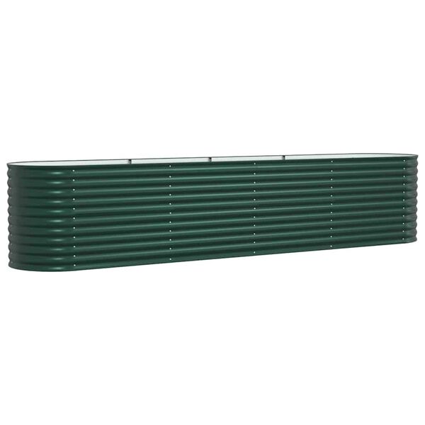 vidaXL Raised Bed Green 400 x 80 x 81 cm Steel