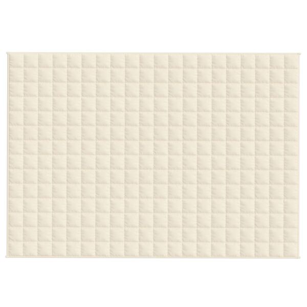 vidaXL Weighted Blanket Light Cream 138x200 cm Single 10 kg Fabric