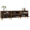 vidaXL TV Cabinet Smoked Oak 150x30x44.5 cm Engineered Wood