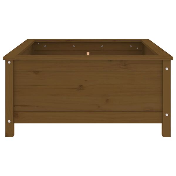vidaXL Garden Planter Honey Brown 82.5x82.5x39 cm Solid Wood Pine