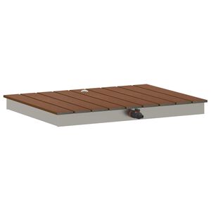 vidaXL Garden Floor Shower WPC and Stainless Steel 201 Brown