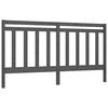 vidaXL Bed Headboard | Grey | Solid pine wood | Large | Durable | Bed Headboard