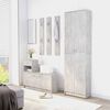 vidaXL Hallway Unit Concrete Grey 100x25x76.5 cm Engineered Wood