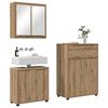 vidaXL Bathroom Furniture Set Manual 3 pcs Artisan Oak Engineered Wood