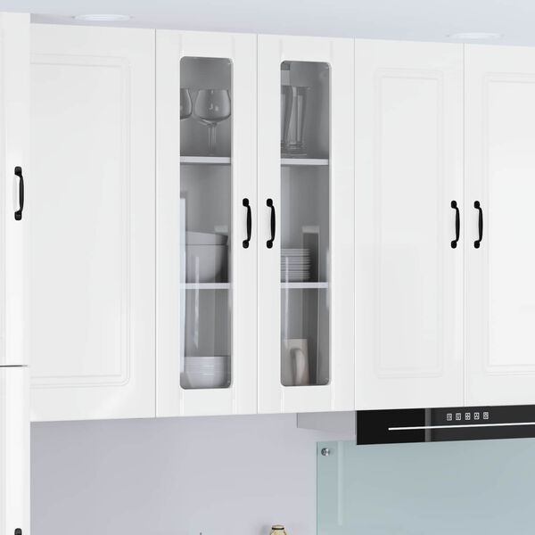 vidaXL Kitchen Wall Cabinet High Gloss White 60 x 31 x 100 cm