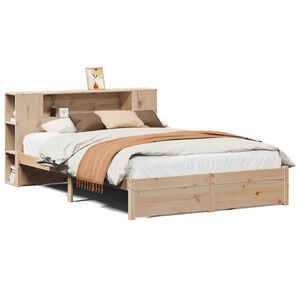 vidaXL Bookcase Bed without Mattress 140x190cm Solid Wood Pine