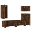 vidaXL 5 Piece TV Wall Units Smoked Oak Engineered Wood