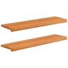 vidaXL Window Sills 2 pcs Light Brown 100 x 30 x 2 cm Solid Beech Wood