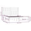 vidaXL Bed Frame without Mattress Solid Wood Pine 160x200 cm