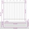 vidaXL Garden Fence 4 pcs White 6.8 x 1.5 m Powder-coated Steel
