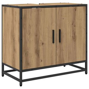 vidaXL Bathroom Sink Cabinet with Storage Artisan oak 65 x 33 x 60 cm