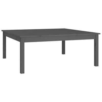 vidaXL Coffee Table Grey 100x100x40 cm Solid Wood Pine