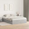 vidaXL Storage Bed Frame Grey Sonoma 150 x 200 cm Engineered Wood