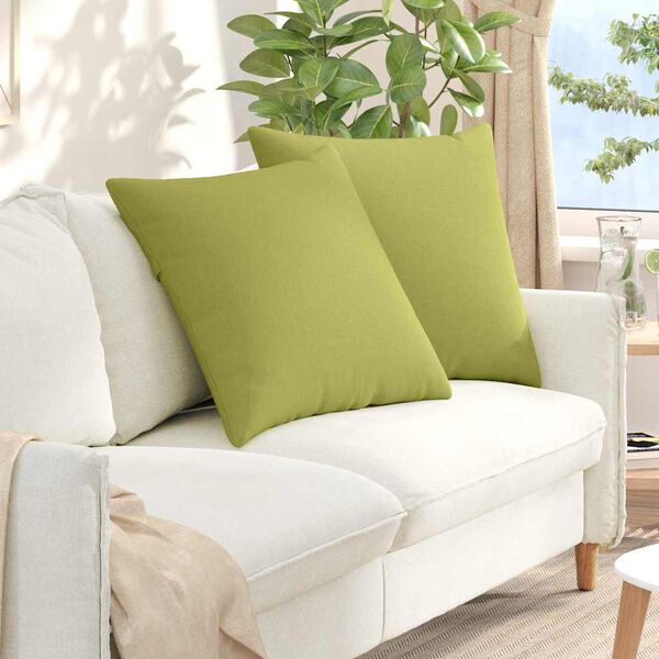 vidaXL Sofa Pillows 2 pcs Light Green 60 x 60 cm Fabric