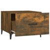 vidaXL Coffee Table with Metal Legs Smoked Oak 50x50x40 cm