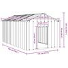vidaXL Dog House with Roof 114x202x101 cm Galvanised Steel
