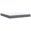 vidaXL Box Spring Bed with Mattress Dark Grey 180x200 cm Velvet