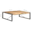 vidaXL Coffee Table 120x120x40 cm Rough Mango Wood