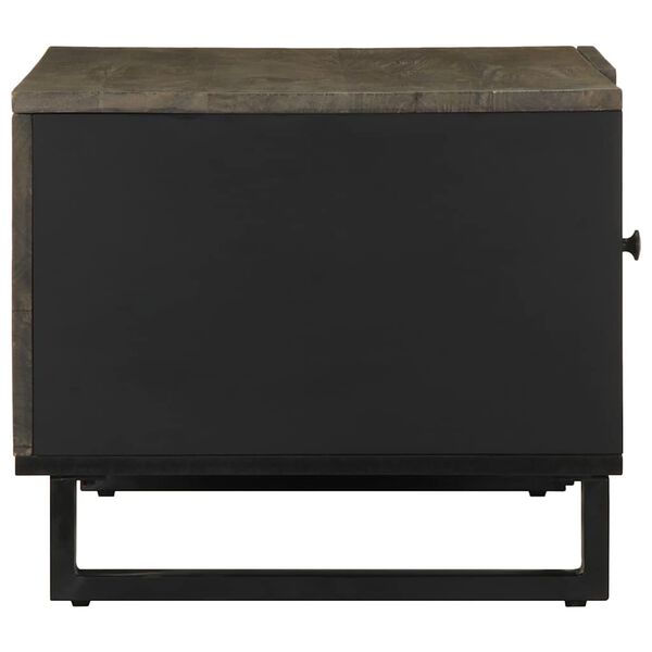 vidaXL Coffee Table Black 80x50x40 cm Solid Wood Mango