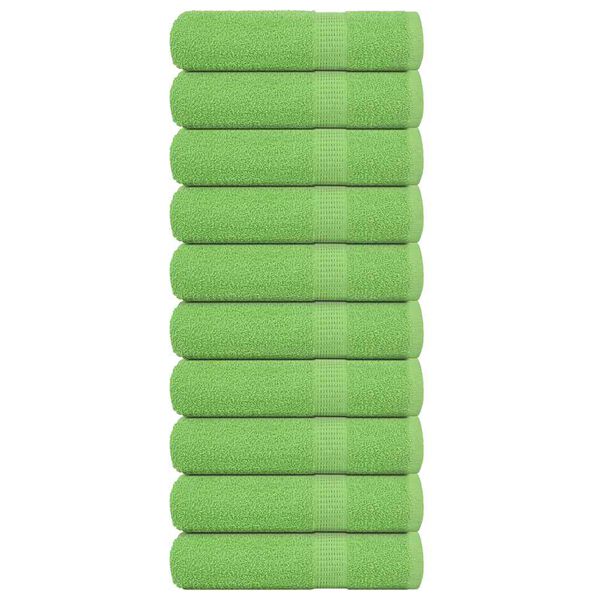 vidaXL Bath Towels "FROGN" 10 pcs Apple Green 100x150 cm 360 gsm