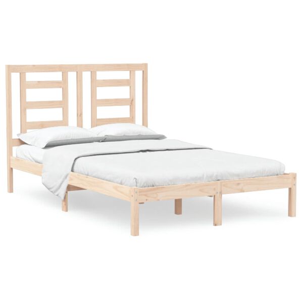 vidaXL Bed Frame without Mattress 120x190 cm Small Double Solid Wood