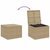 vidaXL Garden Storage Box Mix Beige 291L Poly Rattan