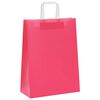 vidaXL Paper Bags 250 pcs with Handles Pink 26x12x35 cm