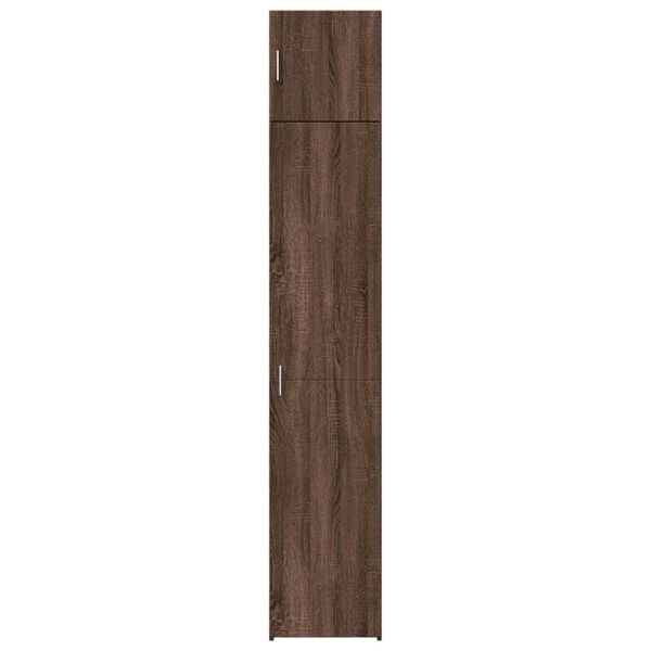 vidaXL Slim Storage Cabinet Brown Oak 40x42.5x225 cm Engineered Wood