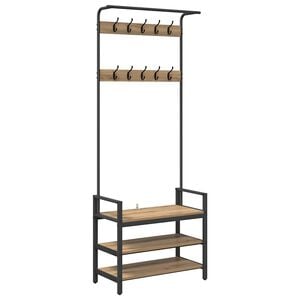 vidaXL Coat Rack Artisan Oak 75 x 34 x 184 cm Engineered wood