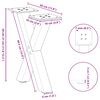 vidaXL Coffee Table Legs X-Shaped 2 pcs White 30x(30-31) cm Steel
