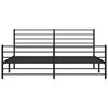 vidaXL Metal Bed Frame without Mattress with Footboard Black 183x213cm
