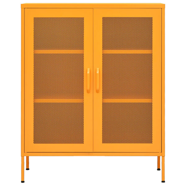 vidaXL Storage Cabinet Mustard Yellow 80x35x101.5 cm Steel