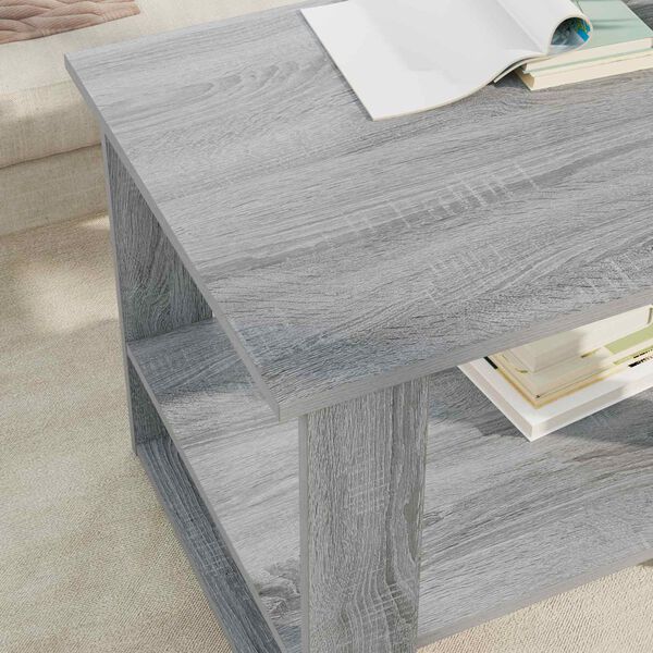 vidaXL Coffee Table Grey Sonoma 72 x 50 x 50 cm Engineered Wood
