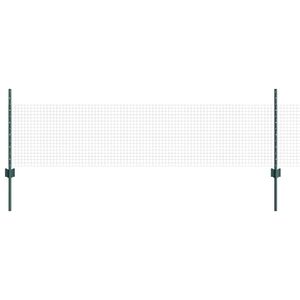 vidaXL Welded Wire Fence with Posts 50 x 0.5 m PVC-Coated Steel Green