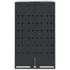 vidaXL Wheelie Bin Storage for 3 Bins Anthracite 207x79x117 cm Steel