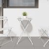 vidaXL Bistro Table Folding White Ø50x71 cm Powder-coated Steel
