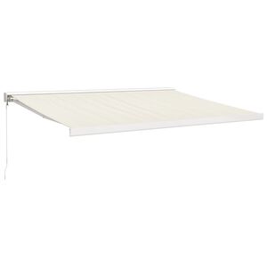 vidaXL Retractable Awning Cream 4x3 m Fabric and Aluminium
