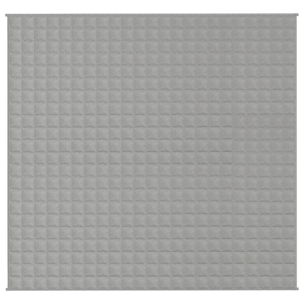 vidaXL Weighted Blanket Grey 220x240 cm King 15 kg Fabric