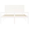 vidaXL Senior Bed without Mattress White King Size Solid Wood