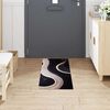 vidaXL Kitchen Rug Black 150 x 45 cm Velvet