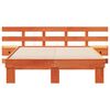 vidaXL Bed Frame with Headboard Brown 140 x 190 cm Solid Pine Wood