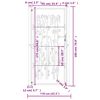 vidaXL Garden Gate Anthracite 100x175 cm Steel Bamboo Design