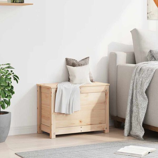 vidaXL Storage Box 60x32x45.5 cm Solid Wood Pine