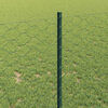 vidaXL Fence with Post Green 1 x 50 m Steel and PVC
